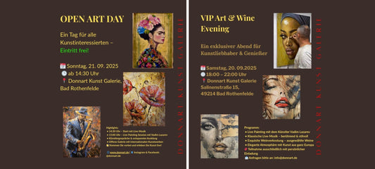 Einladungen zu Kunstveranstaltungen mit Vadim Lazarev in der Donnart Kunst Galerie, Bad Rothenfelde – September 2025