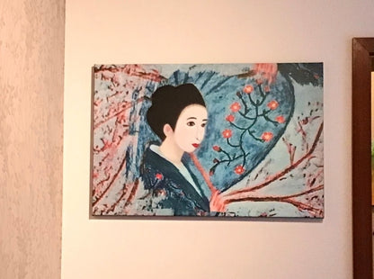 „Torn in Tradition“ von Claudia Altemeier verbindet traditionelle Anmut mit moderner Ausdruckskraft. Originalgemälde auf Leinwand, 50 × 70 × 2 cm. Jetzt bei ARTSPACER entdecken.