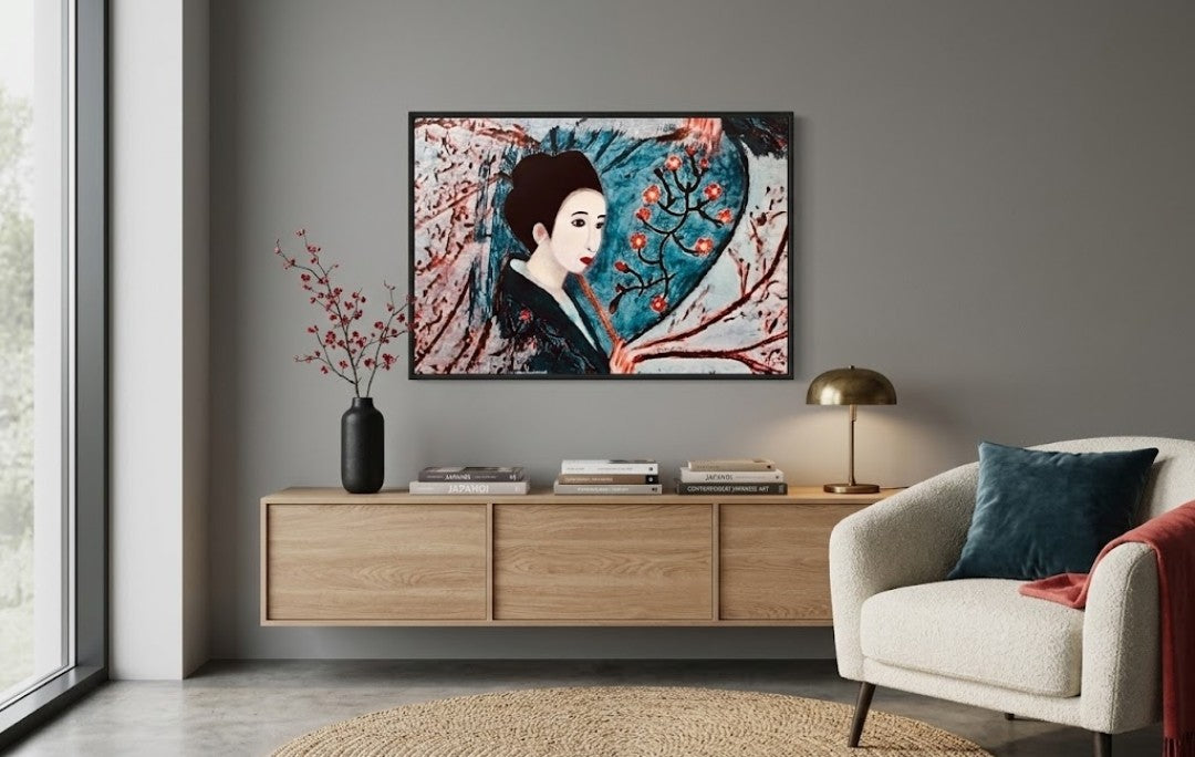 „Torn in Tradition“ von Claudia Altemeier verbindet traditionelle Anmut mit moderner Ausdruckskraft. Originalgemälde auf Leinwand, 50 × 70 × 2 cm. Jetzt bei ARTSPACER entdecken.