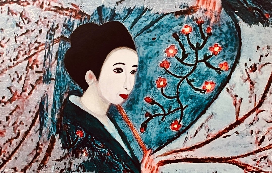„Torn in Tradition“ von Claudia Altemeier verbindet traditionelle Anmut mit moderner Ausdruckskraft. Originalgemälde auf Leinwand, 50 × 70 × 2 cm. Jetzt bei ARTSPACER entdecken.
