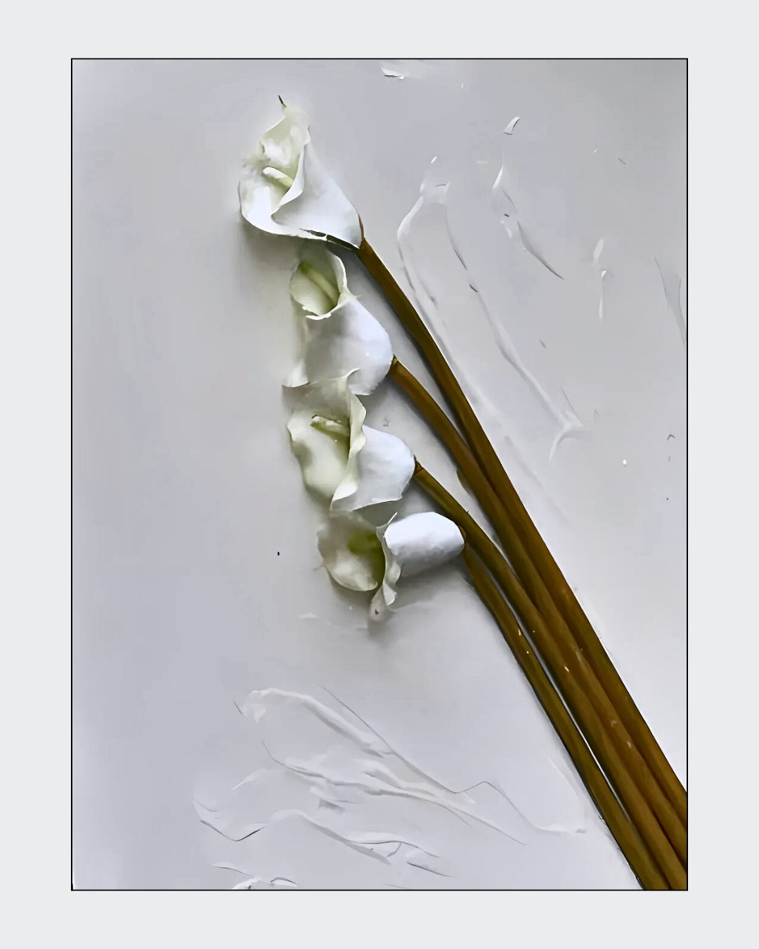 Dreidimensionale Lilienblüte, Acryl auf Leinwand 80x60 cm