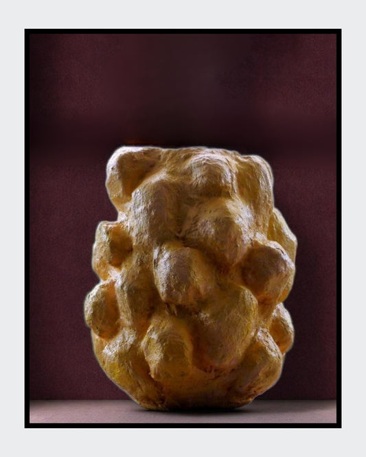 Handgefertigte Skulptur / Vase aus Faserbeton 60 x 40 cm von der dänischen Künstlerin Heidi Minetti. Jetzt in der ARTSPACER Online-Galerie!