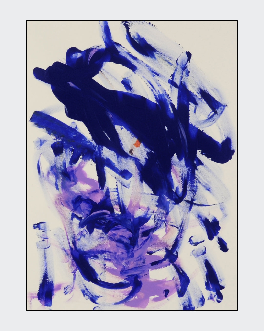 Expressive Acrylmalerei „Crazy Times / Verrückte Zeiten“ von Isabelle Cannas mit abstrakten Farbflächen, figurativen Fragmenten und dynamischen Linien.