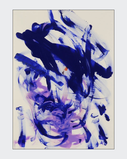 Expressive Acrylmalerei „Crazy Times / Verrückte Zeiten“ von Isabelle Cannas mit abstrakten Farbflächen, figurativen Fragmenten und dynamischen Linien.
