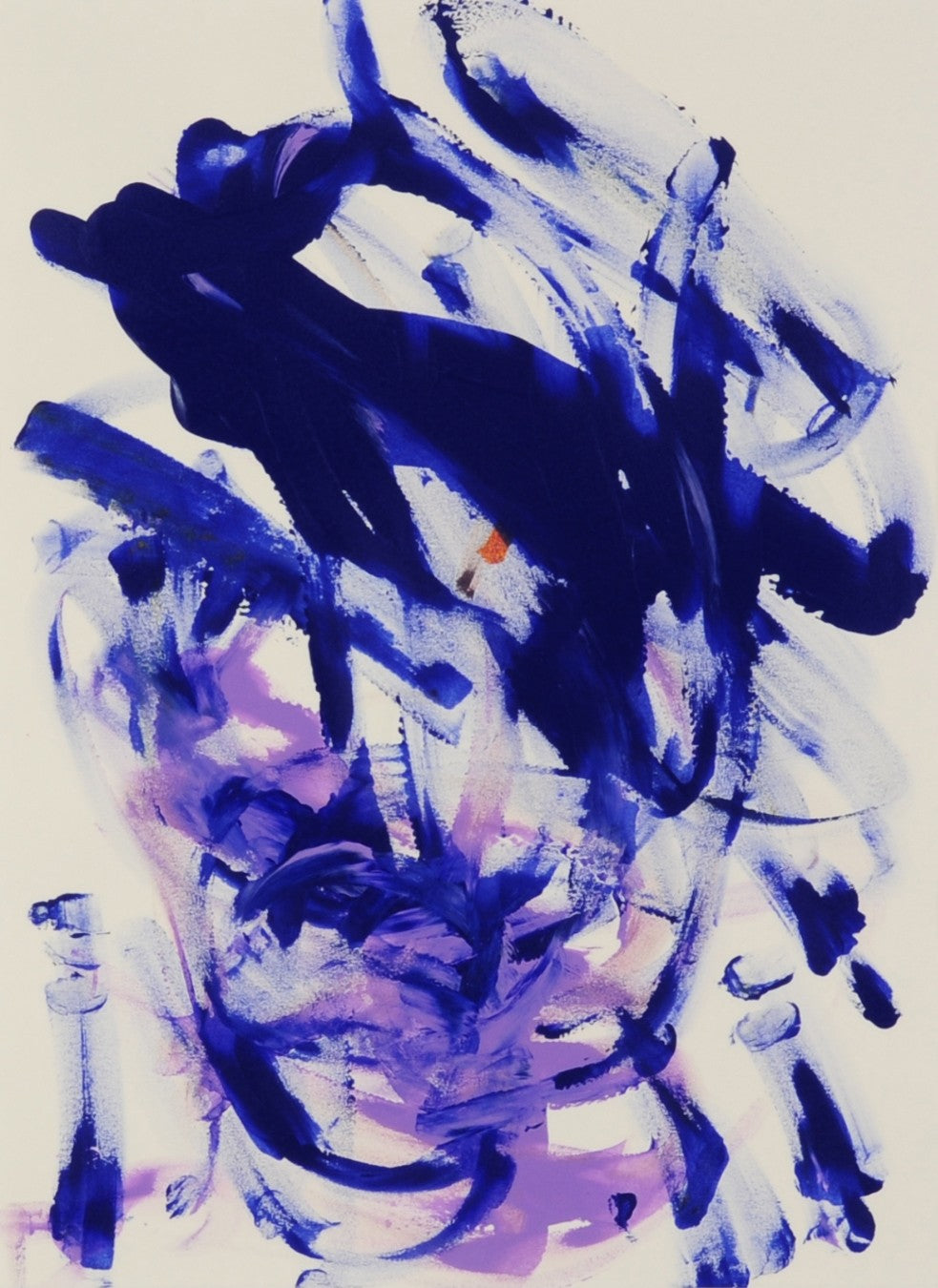 Expressive Acrylmalerei „Crazy Times / Verrückte Zeiten“ von Isabelle Cannas mit abstrakten Farbflächen, figurativen Fragmenten und dynamischen Linien.