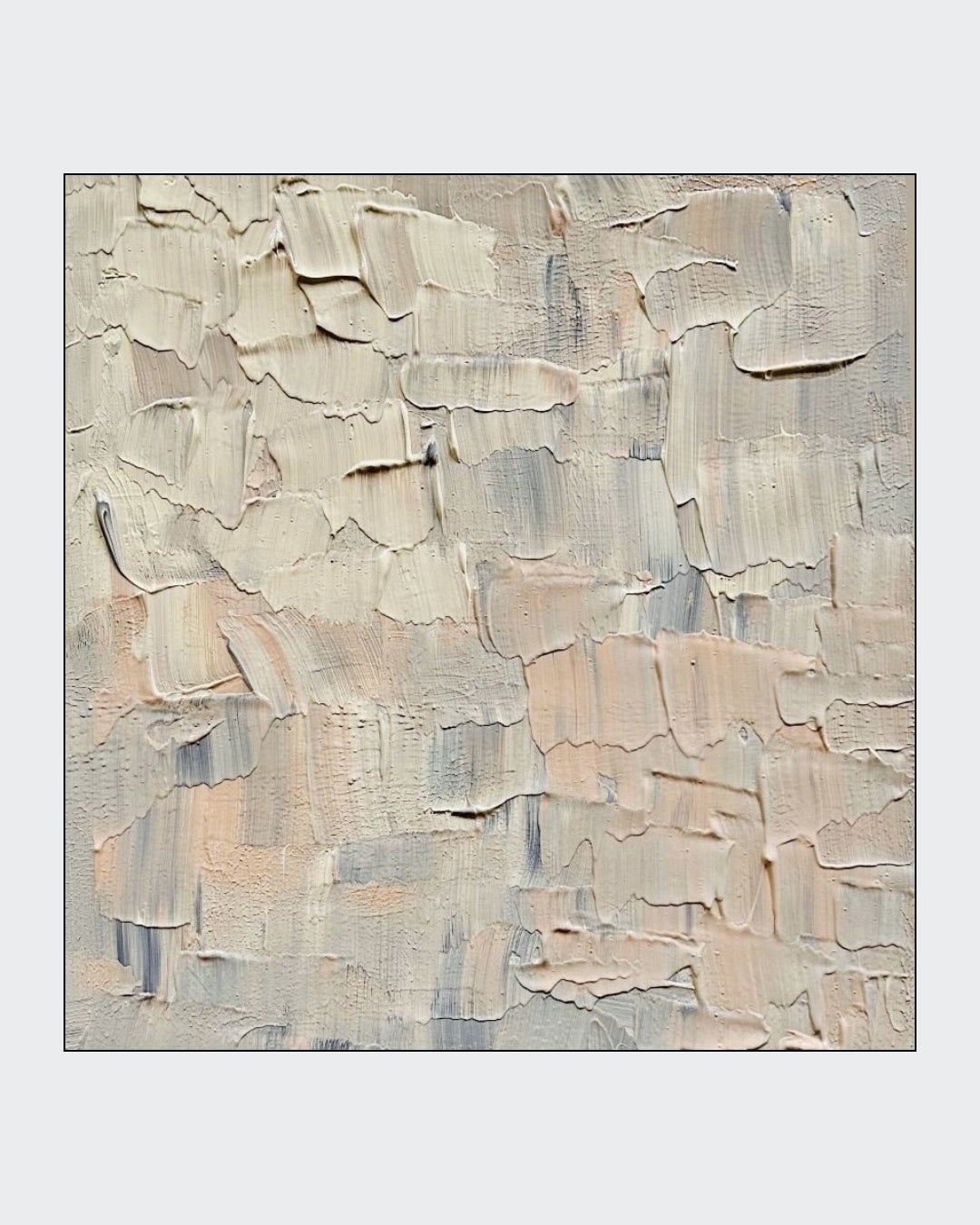 Abstrakte Acrylmalerei „More Than Sensitivity / Empfindung“ von Isabelle Cannas mit überlagerten Farbflächen, freien Linien und gestischen Spuren.