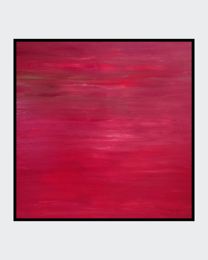 „Nordischer Himmel“ – Acryl auf Leinwand, 60 × 60 cm; kühle, wolkige Lasuren, luftige Tiefe.
