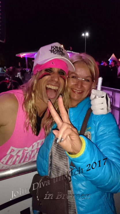 John Diva Portrait, Acryl auf Keilrahmen, 80×80 cm