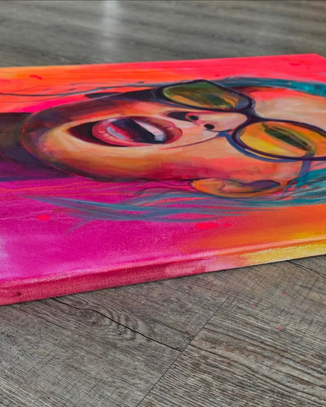 Buntes Rebellentum, Acryl auf Leinwand 80 × 60 cm